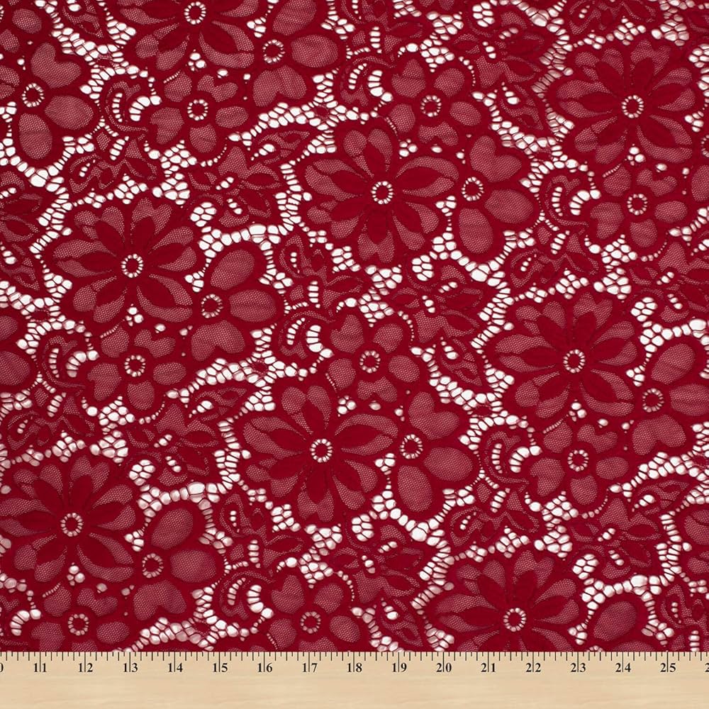 Amazon.com: Stretch Lace Fabric Embroidered Poly Spandex